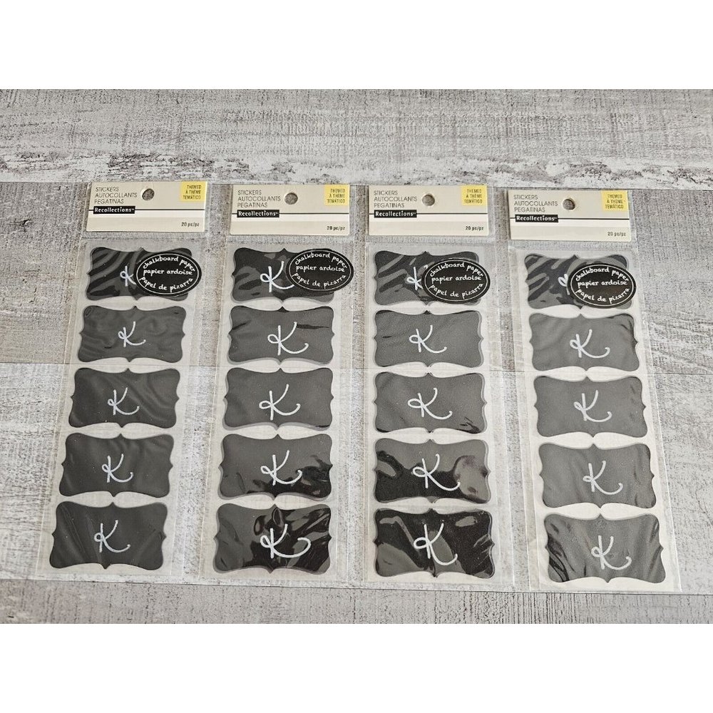 Sticker Lot - Scrapbooking Stickers Letter K Chalkboard Paper "K" #184